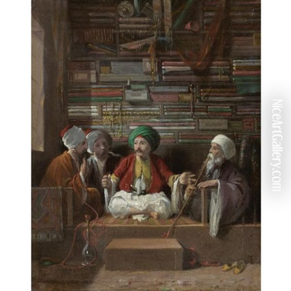 The Fabric Merchant Oil Painting by Walter G. Gould