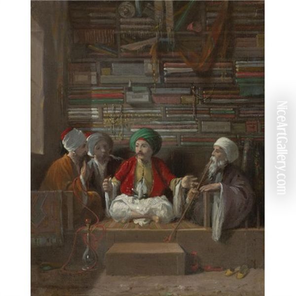 The Fabric Merchant Oil Painting by Walter G. Gould