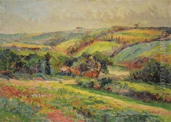 Paysage Vallonne Oil Painting by Pierre Gourdault