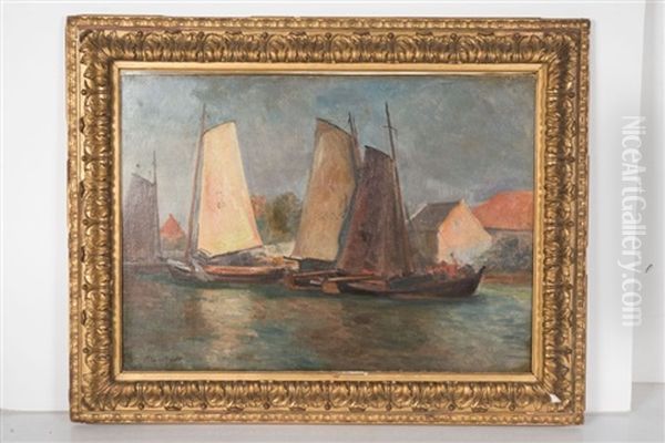 Bateaux Oil Painting by Pierre Gourdault