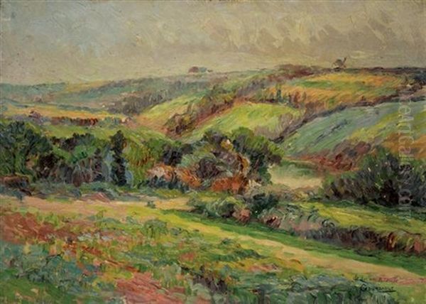 Paysage Vallonne Oil Painting by Pierre Gourdault