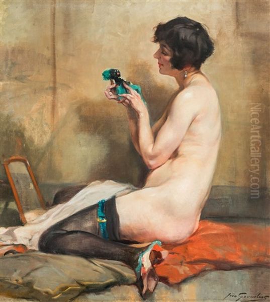 Nude Oil Painting by Jean Leon Henri Gouweloos