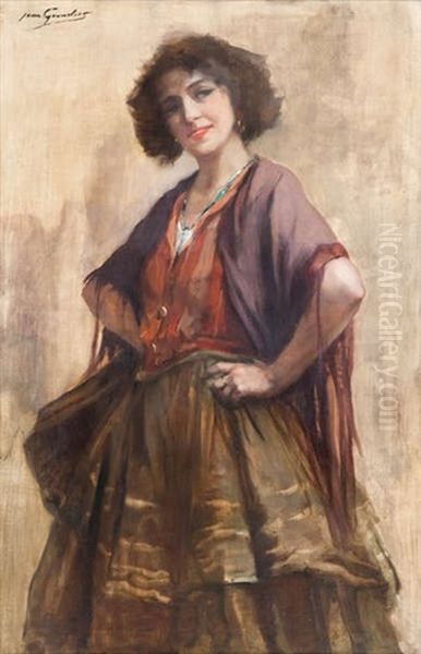 Belle Espagnole Oil Painting by Jean Leon Henri Gouweloos