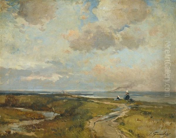 Cote Zelandaise - De Kust Van Zeeland Oil Painting by Jean Leon Henri Gouweloos