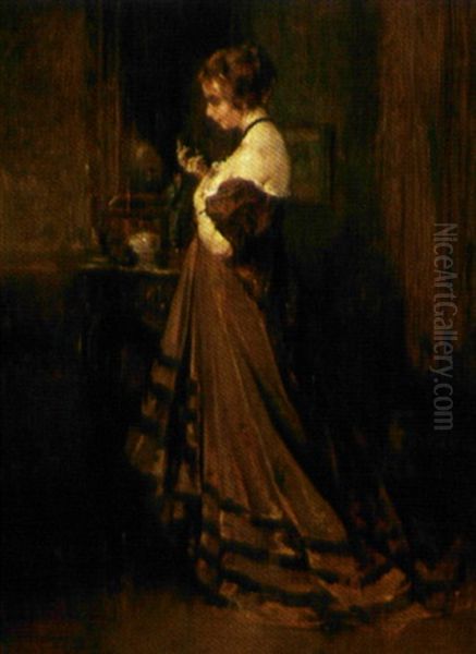 La Toilette Oil Painting by Jean Leon Henri Gouweloos