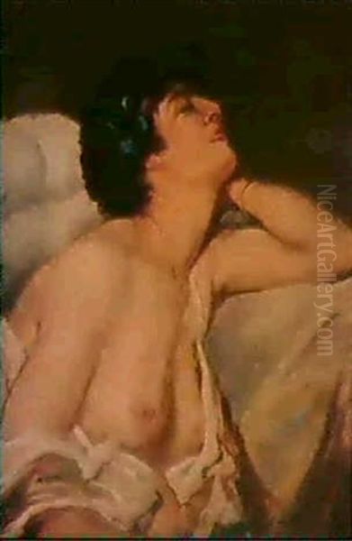 Le Modele Oil Painting by Jean Leon Henri Gouweloos