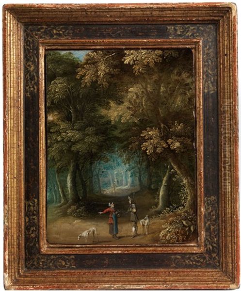 Waldlandschaft Mit Figurenstaffage Oil Painting by Abraham Govaerts