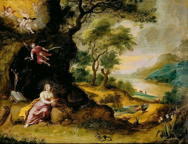 Paisaje Con La Magdalena Penitente Oil Painting by Abraham Govaerts