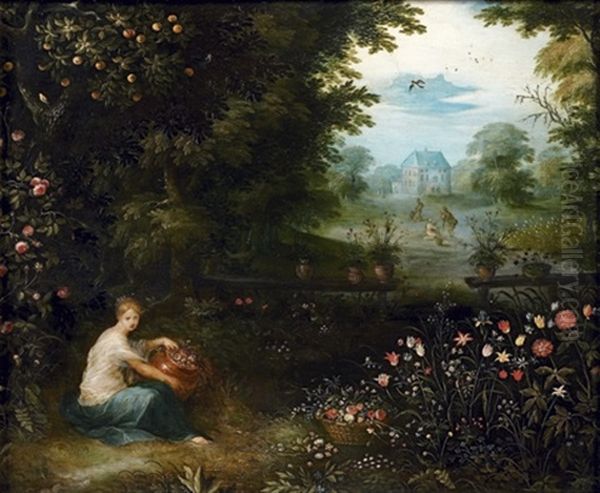 Flore Oil Painting by Abraham Govaerts