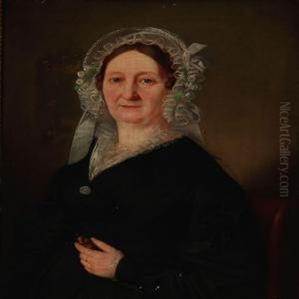 Portrait Of Miss Tychsen Oil Painting by Emil Baerentzen