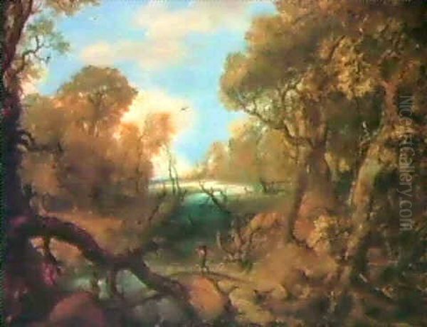 Paysage De Riviere En Foret Oil Painting by Abraham Govaerts