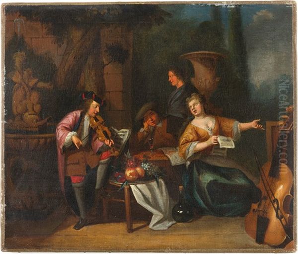 Musikalische Gesellschaft Oil Painting by Hendrik Govaerts