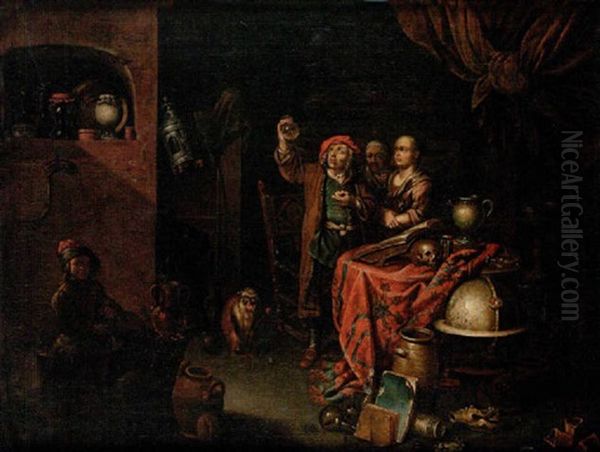 Vetenskapsmannen Oil Painting by Hendrik Govaerts