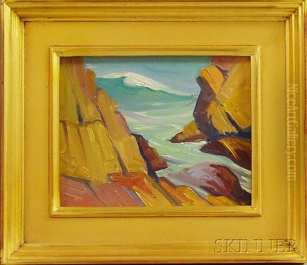 Wave Oil Painting by Elwyn George Gowen