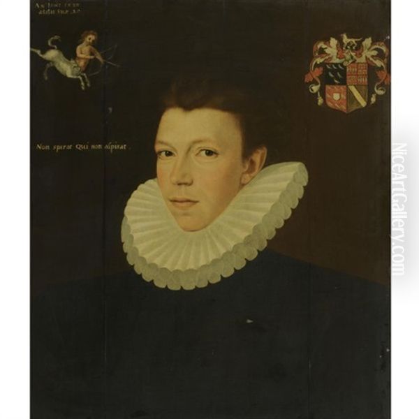 Portrait Of Thomas Arundell, First Baron Arundell Of Wardour Oil Painting by George Gower