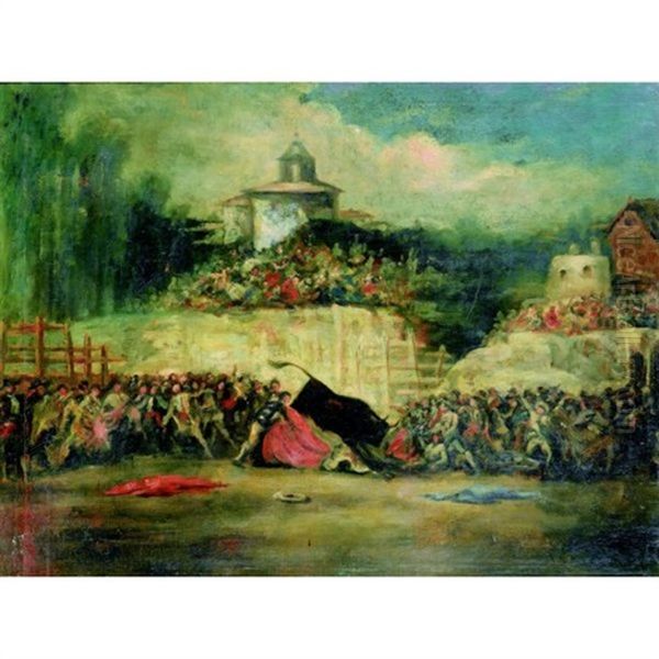 Scene De Tauromachie Oil Painting by Francisco Goya