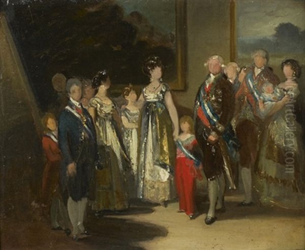 La Famille De Carlos Iv Oil Painting by Francisco Goya