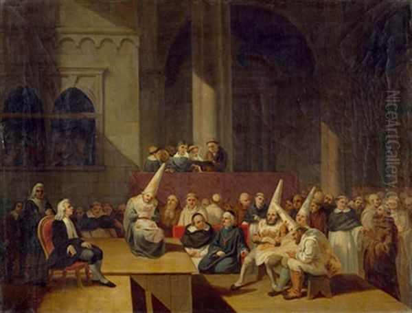 Vor Dem Tribunal Der Heiligen Inquisition Oil Painting by Francisco Goya