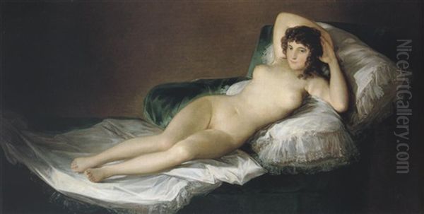 Maja Desnuda Oil Painting by Francisco Goya