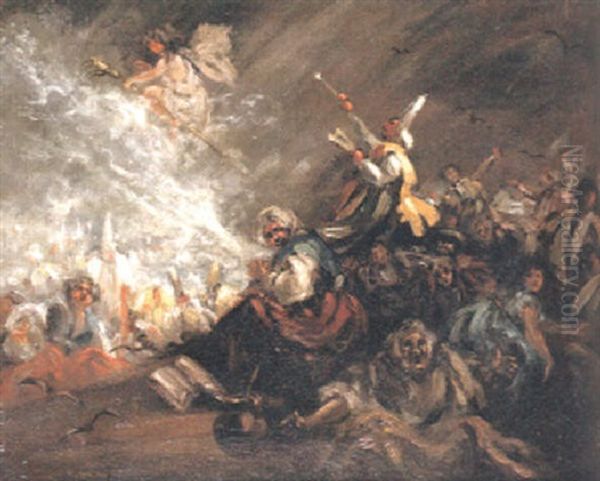 Djavulens Grotta Oil Painting by Francisco Goya