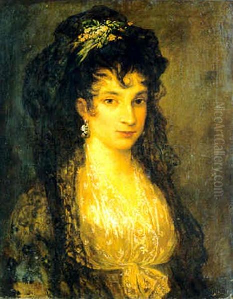 Portrait Of A Lady Oil Painting by Francisco Goya