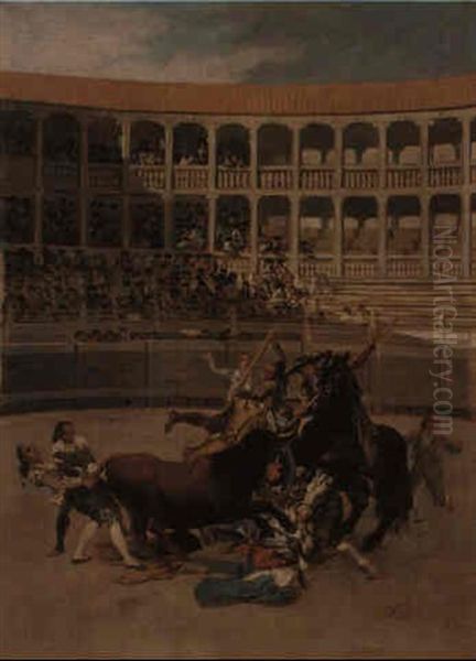 The Death Of A Picador Oil Painting by Francisco Goya