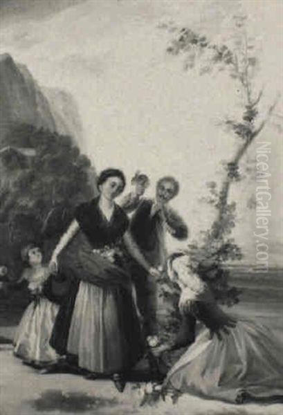 La Florera Oil Painting by Francisco Goya