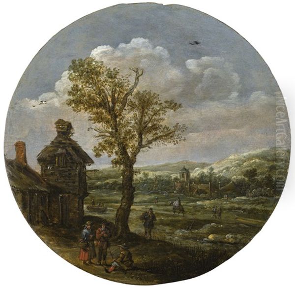 Summer Landscape With An Old Tree Oil Painting by Jan Josefsz. van Goyen