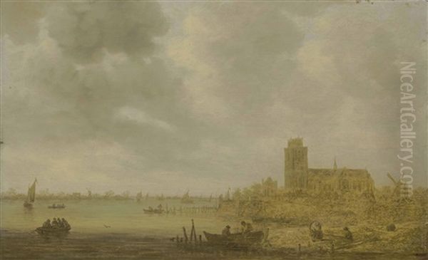 A View Of Dordrecht Oil Painting by Jan Josefsz. van Goyen