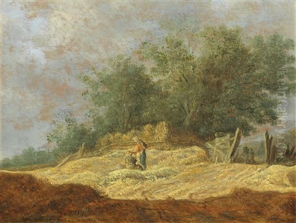 Figures Resting In A Dune Landscape Oil Painting by Jan Josefsz. van Goyen