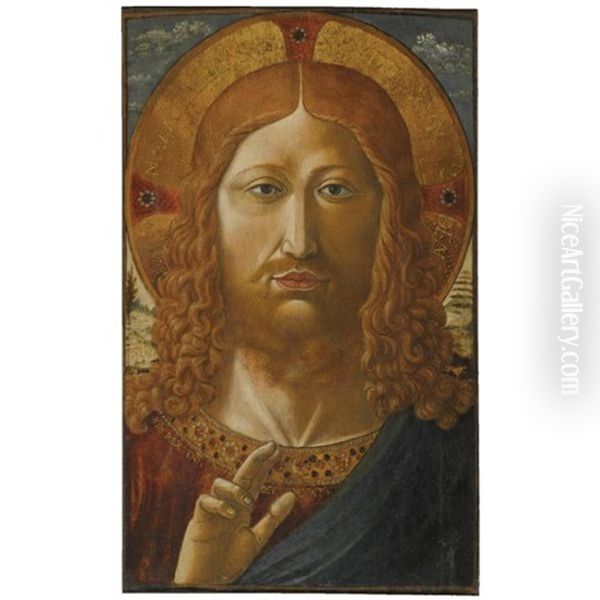 Salvatore Mundi Oil Painting by Benozzo (Alessio de Lese di Sandro) Gozzoli