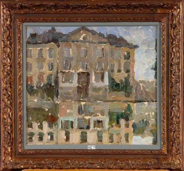 Maison Sur Le Canal A Gand Oil Painting by Albert Baertsoen