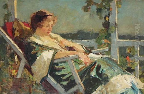 On The Veranda Oil Painting by Robert Archibalt Graafland