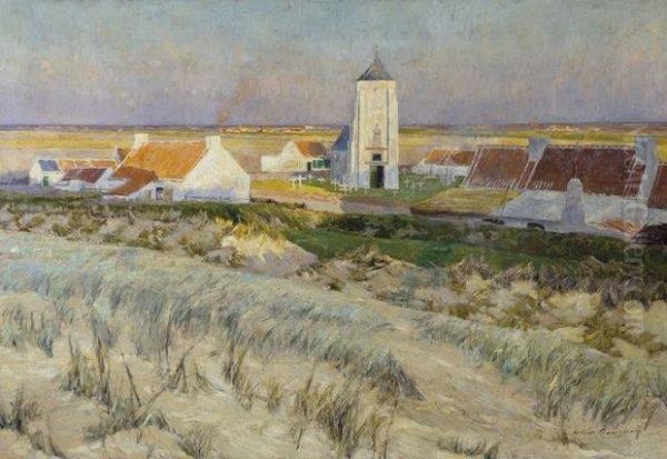 L'eglise Des Dunes De Mariakerke Oil Painting by Albert Baertsoen