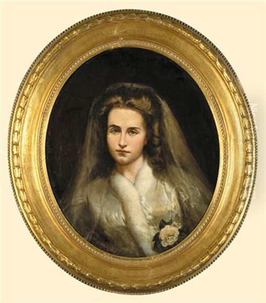 The Bride. Portrait Of Maria Niemczynowska by Andrzej (Jedrzej) Grabowski