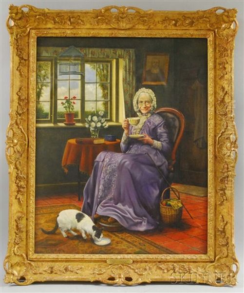 Grannie Oil Painting by Alfred Lyndon Grace