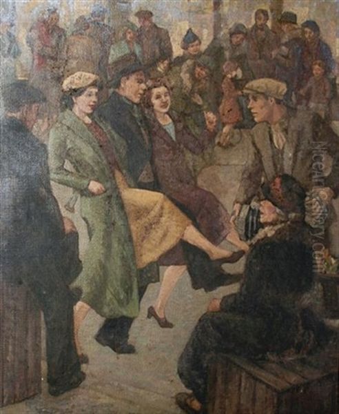 Figures Dancing Oil Painting by Alfred Lyndon Grace