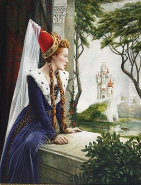 Rapunzel (castles In The Air) Oil Painting by Alfred Lyndon Grace