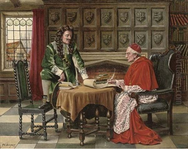 A Meeting With The Cardinal Oil Painting by Alfred Lyndon Grace