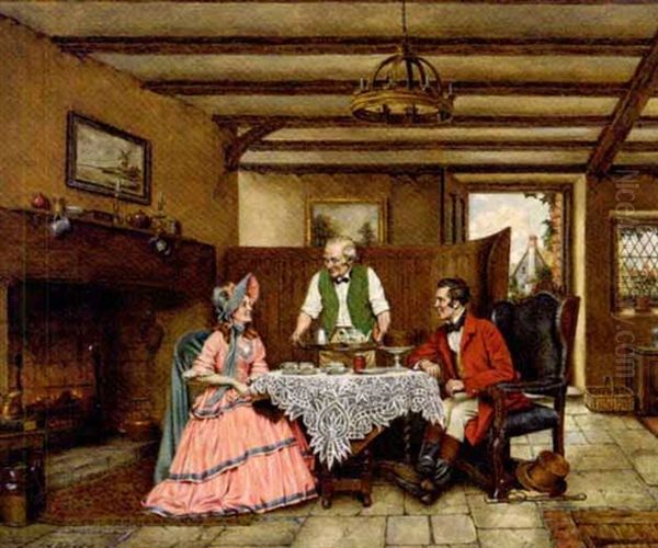 Teatime Oil Painting by Alfred Lyndon Grace