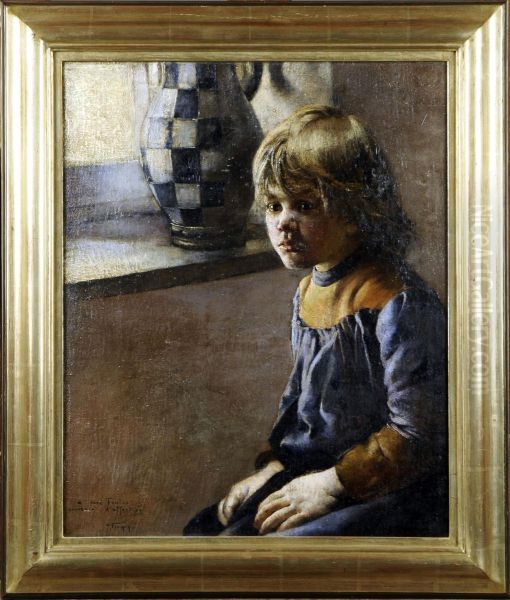 Portrait D'enfant Oil Painting by Firmin Baes