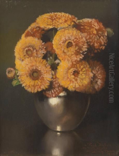 Les Soucis Oil Painting by Firmin Baes