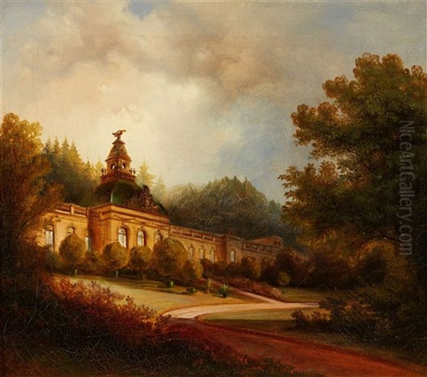 The New Chambers In The Park Of Sanssouci Palace Oil Painting by Karl Georg Anton Graeb