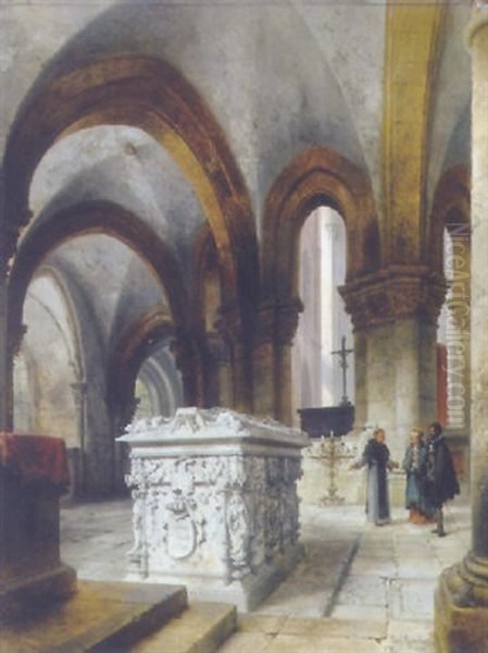 Kircheninterieur Oil Painting by Karl Georg Anton Graeb