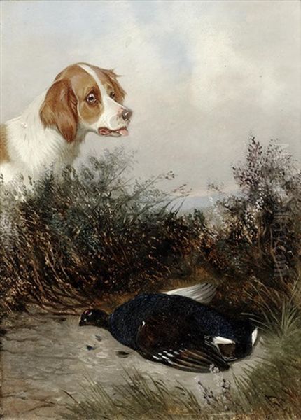 Pointers And Game Oil Painting by Colin Graeme