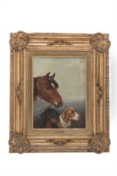 Caballo Y Perros De Caza Oil Painting by Colin Graeme