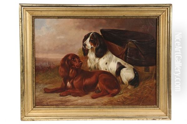 Two Setters With Game Basket Oil Painting by Colin Graeme