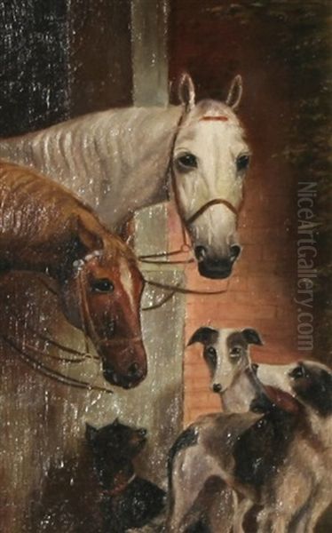 By The Stable Oil Painting by Colin Graeme