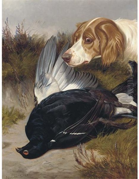 A Gundog With A Black Game Oil Painting by Colin Graeme