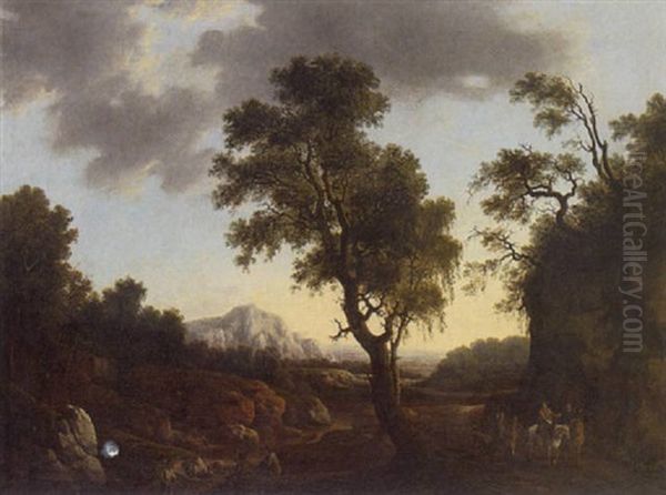 Gebirgslandschaft Oil Painting by Johann (Hans) Graf